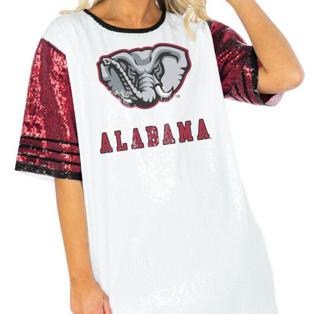 Alabama Crimson Tide Sparkle Sequin Jersey Size M Roll TIDE